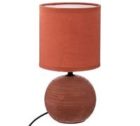 Atmosphera - Lampe Timeo terracotta striée - céramique H25 cm