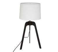 Atmosphera - Lampe trépied Ori - bambou et métal - blanc - H58-5 cm