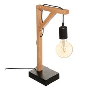 Atmosphera - Lampe Wild - noir et bois H46 cm