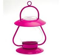 Lanterne Décorative - Verre Souffl? - Rose Rose