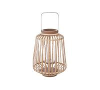 Atmosphera - Lanterne en rotin ethnique Mood - H. 35 cm - Beige - Mood Gris G