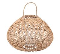 Atmosphera Lanterne Lour – métal et rotin – H27 cm