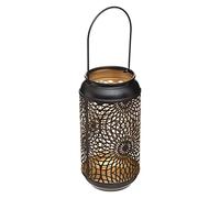 Atmosphera - Lanterne - métal ajouré - noir et doré H23 cm