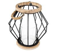 Atmosphera - Lanterne - métal fialire - noir H20 cm