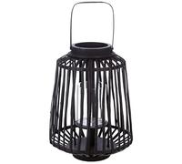 Atmosphera - Lanterne Rattan - Saule tressé - Noir H35 cm