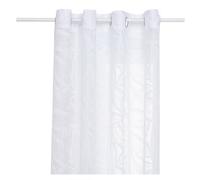 Voilage motif feuilles ""Lazi"" blanc 140x240cm - Atmosphera createur d'interieur