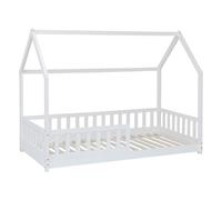 Atmosphera - Lit cabane enfant Bosco - Blanc 90 x 190 cm