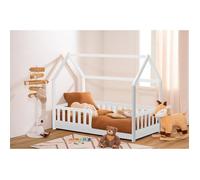 Atmosphera Lit cabane pour Enfant en Bois 80x160 cm Blanc