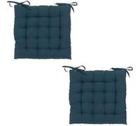 Atmosphera - Lot 2x Galette de chaise - Bleu foncé bleu
