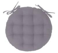 Galette et housse de chaise Atmosphera - Lot 2x Galette de chaise ronde Alix - Diam. 38 cm - Gris