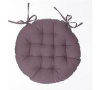Atmosphera - Lot 2x Galette de chaise ronde Alix - Diam. 38 cm - Taupe Taupe G