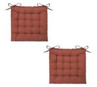 Atmosphera - Lot 2x Galette de chaise - Terracotta