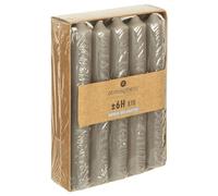Atmosphera Lot de 10 bougies bâtons gris 45 g