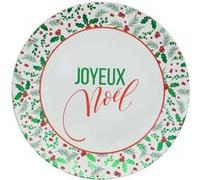 Lot De 12 Dessous D'assiette Joyeux Noël D. 33 Cm - Vert