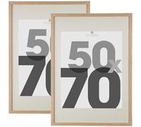 Atmosphera - Lot de 2 cadres photo EVA - 50 x 70 cm - Beige - Eva Beige