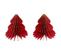 Atmosphera - Lot de 2 Cavaliers de Table Sapin Papier Rouge