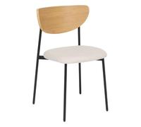 Atmosphera – Lot de 2 chaises de bureau Jaisa pieds en métal Beige