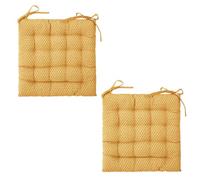 Atmosphera – Lot de 2 galettes de chaise Otto – 38 x 38 cm – Jaune