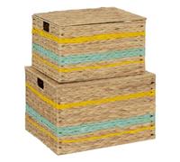 Atmosphera - Lot de 2 Malles Gerda l40 46cm Beige