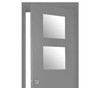 Atmosphera Créateur d'intérieur – Lot de 2 miroirs adhésifs Carré 40x40 cm Argent Gris