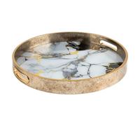 Atmosphera - Lot de 2 Plateaux Inaya doré d31 35cm