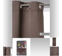 Lot de 2 rideaux occultants taupes 135X240
