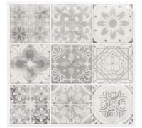 Atmosphera - Lot de 2 Stickers - carrelage - Gris - 26x26 cm