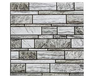 Atmosphera - Lot de 2 Stickers - carrelage - Gris - 30x30 cm