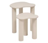Atmosphera - Lot de 2 Tables d'appoint olao Ivoire 45x45cm