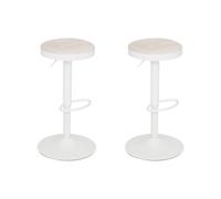 Atmosphera - Lot de 2 tabourets de Bar Ilsa Ivoire