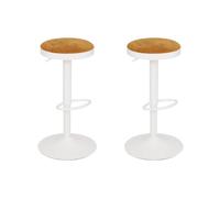 Atmosphera - Lot de 2 tabourets de Bar Ilsa Ocre