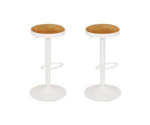Atmosphera - Lot de 2 tabourets de Bar Ilsa Ocre