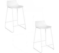 Atmosphera - Lot de 2 tabourets pour ilots - Blanc blanc G