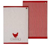 Atmosphera - Lot de 2 torchons Poule 45X70