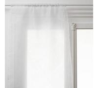 Atmosphera - Lot de 2 voilages Feuille - Motifs dévorés Blanc 60x120 cm