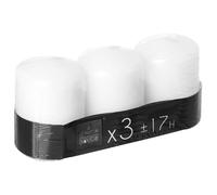 Atmosphera Lot de 3 bougies d'autel blanc - 3,5 x 7,5 cm