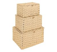 Atmosphera - Lot de 3 Malles Elio Beige l32 37 43cm