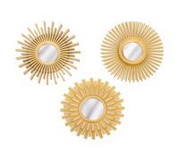 Atmosphera Lot de 3 miroirs Amed en plastique - 38 x 28 cm