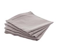 Atmosphera - Lot de 4 serviettes de table Chambray Gris clair 40x40 cm