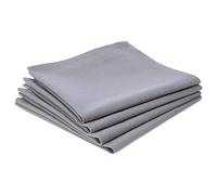Atmosphera – Serviettes de table Coton – Lot de 4 – 40x40 cm – Gris clair