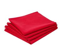 Lot de 4 serviettes de table coton rouge 40x40cm - Atmosphera Créateur d'intérieur