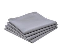 Atmosphera – Serviettes de table Coton – Lot de 4 – 40x40 cm – Gris clair
