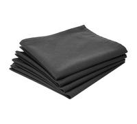 Atmosphera - Lot de 4 serviettes de table Coton 40x40 cm Gris foncé