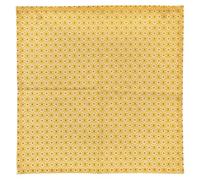 Atmosphera - Lot de 4 Serviettes de Table imprimées Paty - Jaune Ocre - Coton 40x40 cm