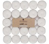 Atmosphera - Lot de 50 bougies bâtons - blanc - 11g