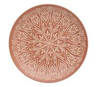 Atmosphera - Lot de 6 assiette plate ines d27cm terracotta