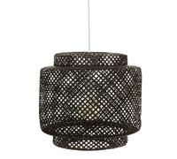 Atmosphera - Luminaire Suspension en Bambou Noir D 40 cm