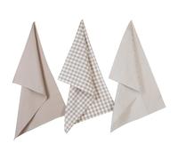 Atmosphera Maniques à damier rouge, Lot de 3, 45 x 70 cm