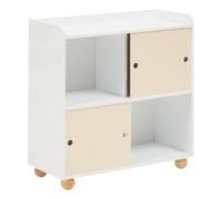 Atmosphera - Meuble de Rangement Enfant bouli 2 Portes 2 Cases Beige 69,5x30x71 cm