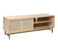 Atmosphera Créateur d'Intérieur - Meuble TV Rayo 1 Porte Coulissante - Meuble de Rangement 3 Cases pour Chambre, Salon, Bureau - H50 x L140cm